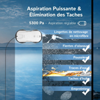 Robot lave-vitres automatique 5300 Pa 4 sprays avec application