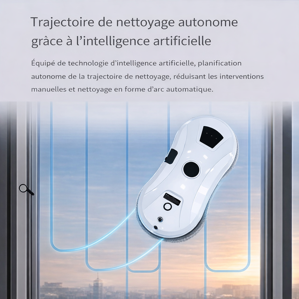 Robot lave-vitres automatique 5600 Pa 1 spray avec telecommande